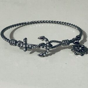 Silver Anchor Nautical Coastal Bracelet